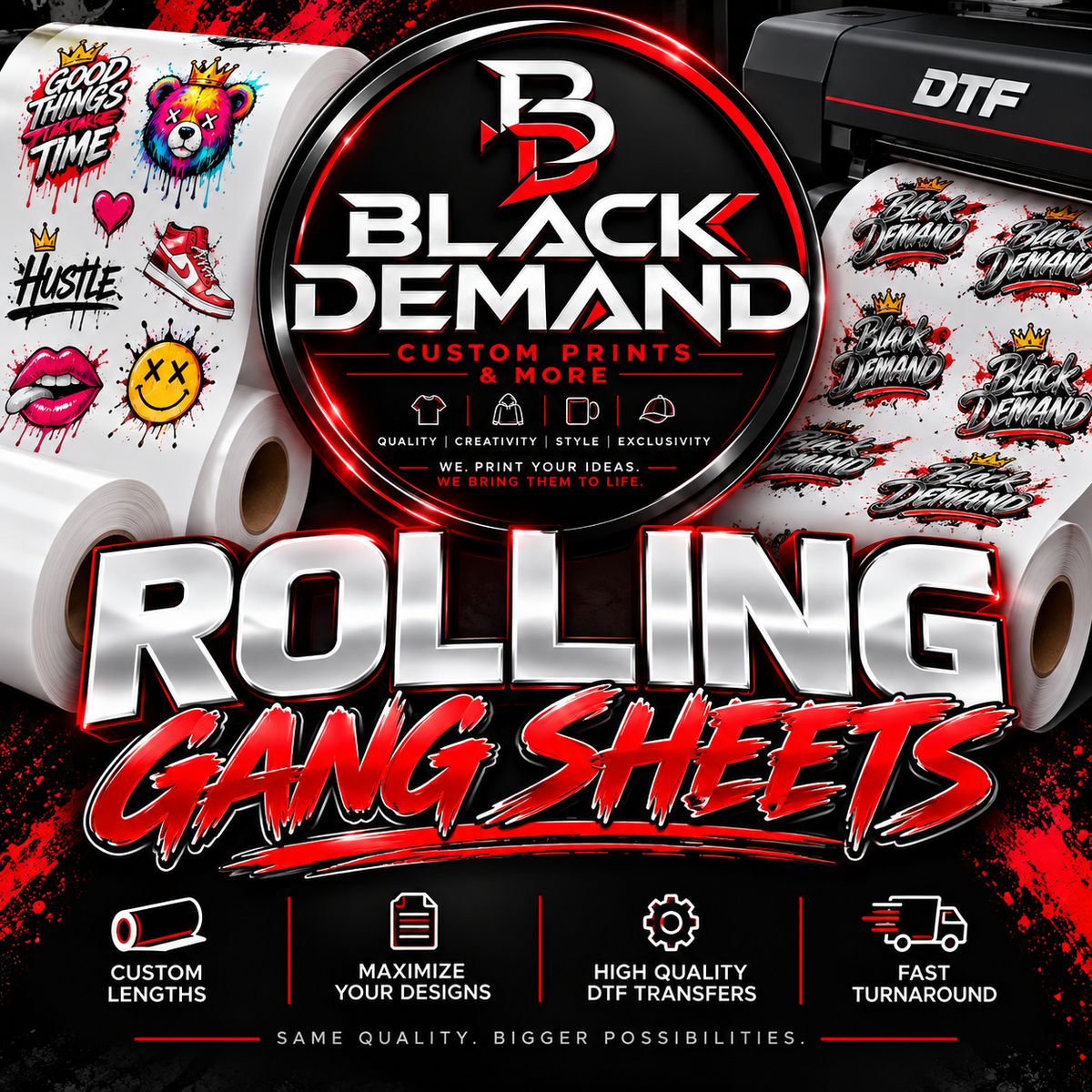 DTF Rolling Gang Sheet