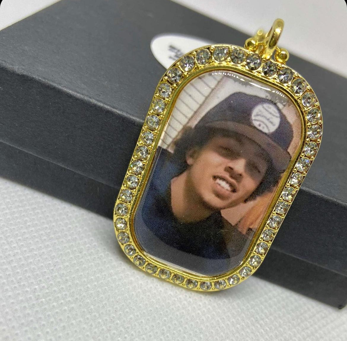 Rounded dog tag pendant