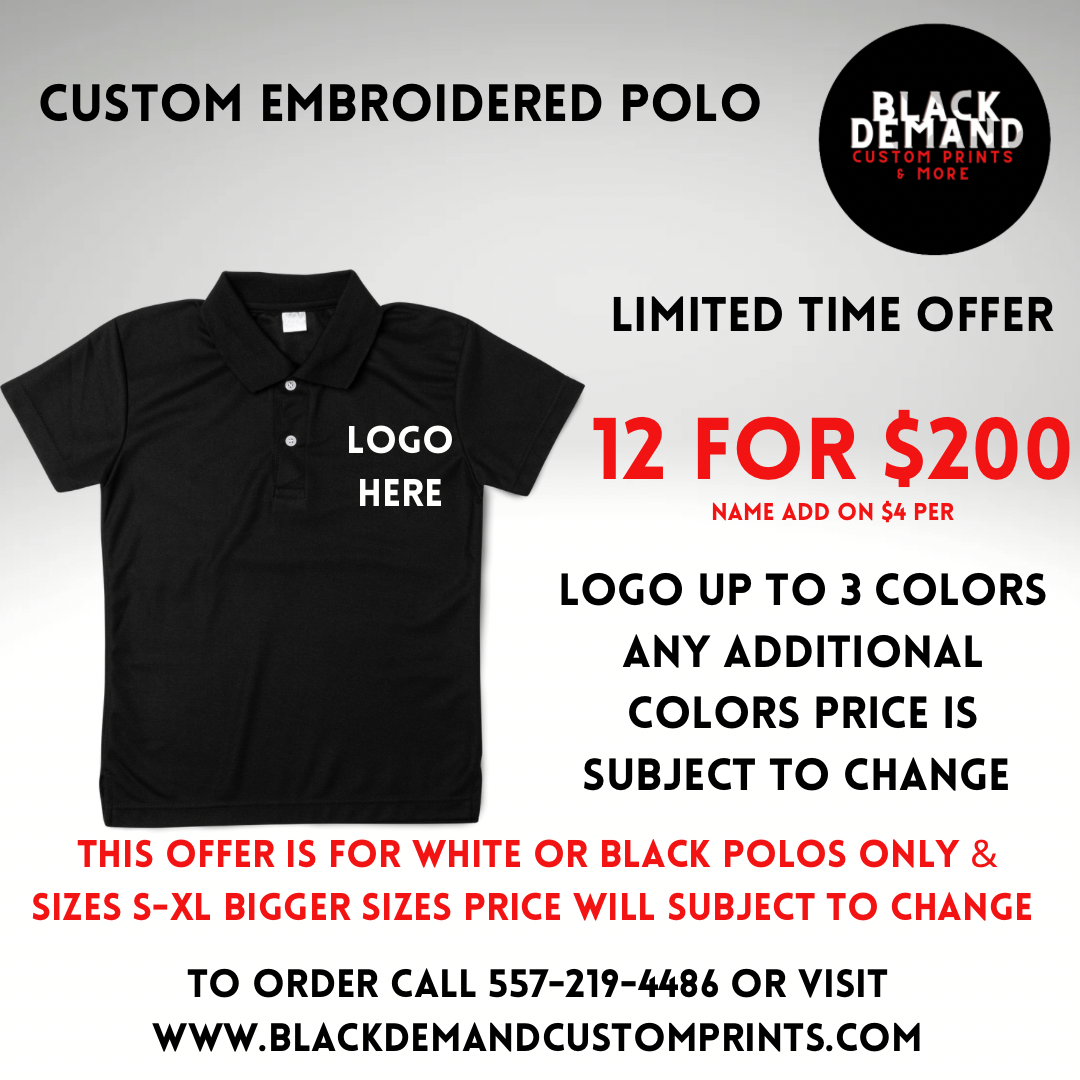 Custom Polo Embriodery Sale