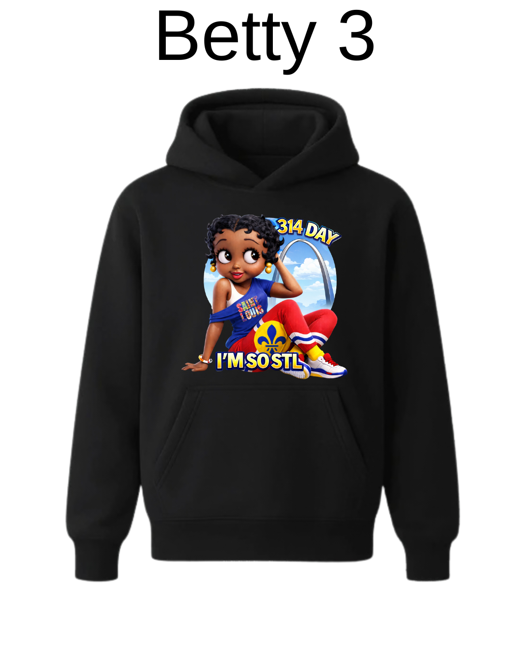 314 day Betty Bop Gang Sign Graphic Hoodie Limted Editon