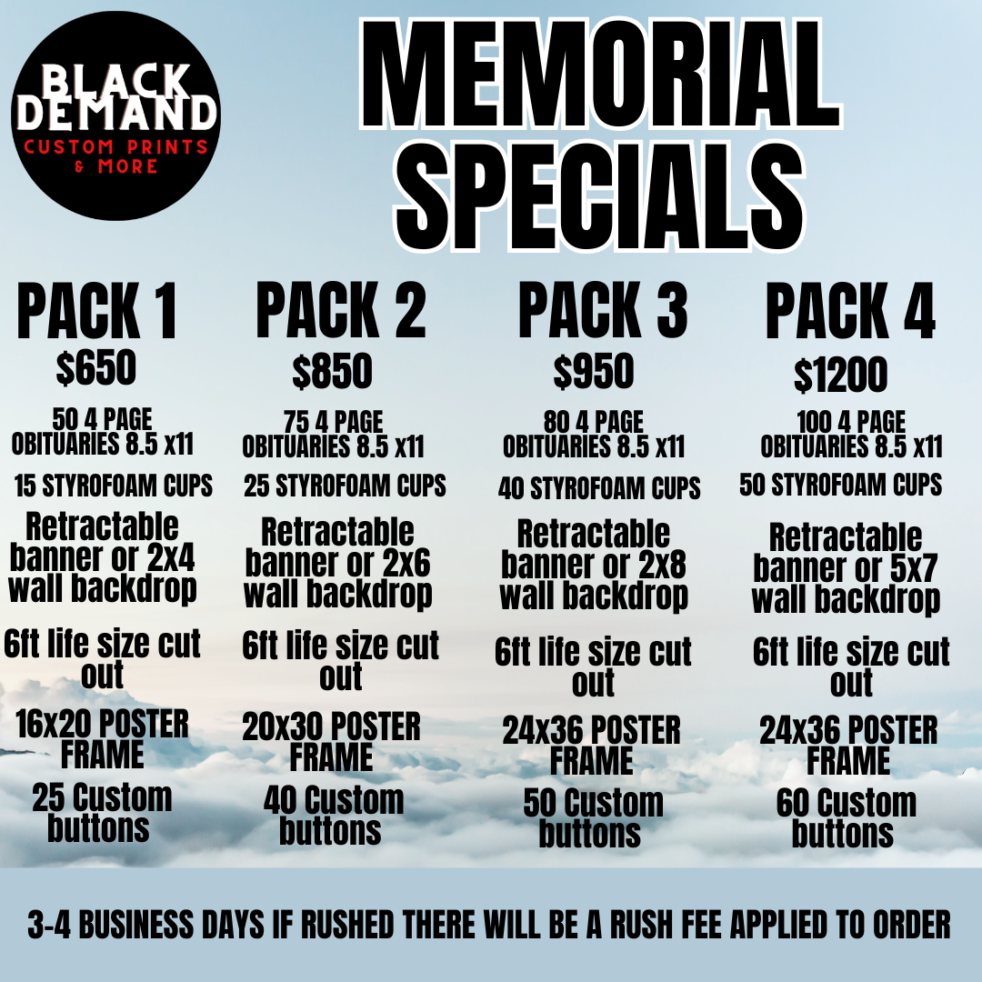 Memorial Service Packages