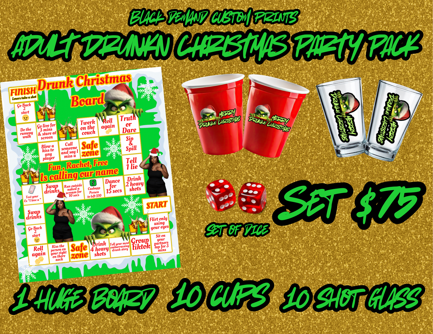 Custom Adult Christmas Party Board Pack