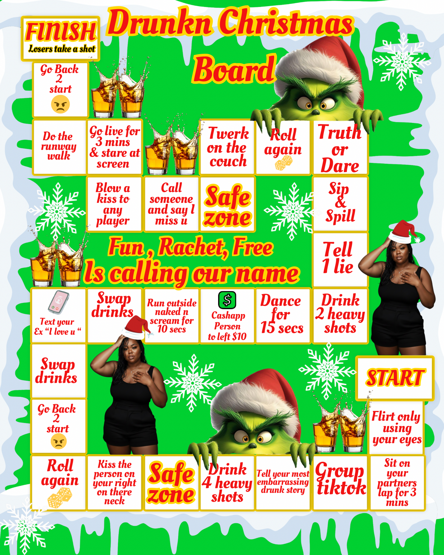 Custom Adult Christmas Party Board Pack