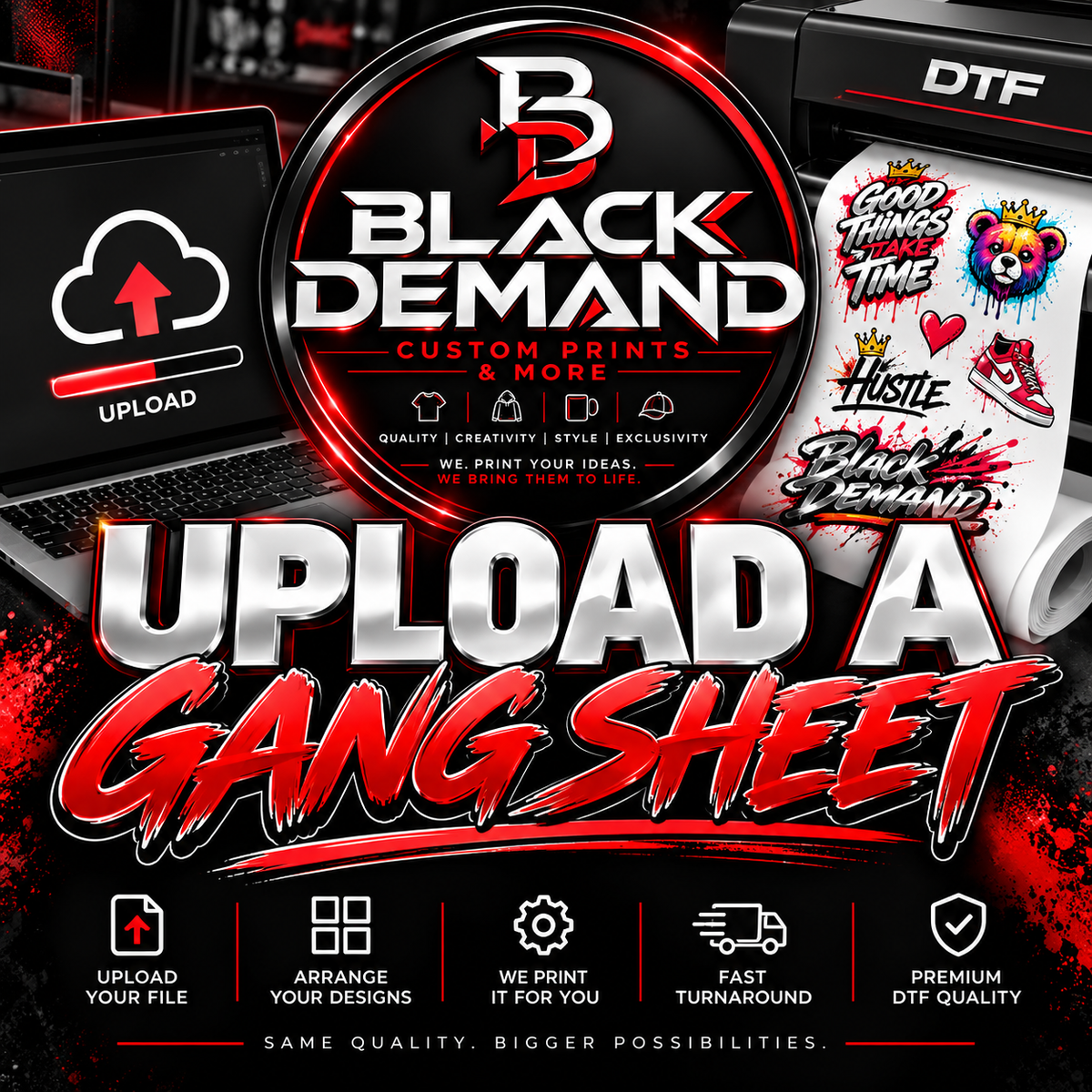 Upload DTF Gang Sheet