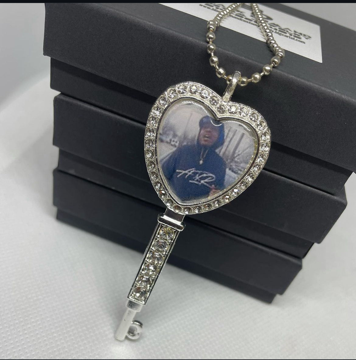 Heart Keychain Studded Pendant