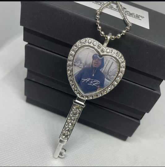 Heart Keychain Studded Pendant