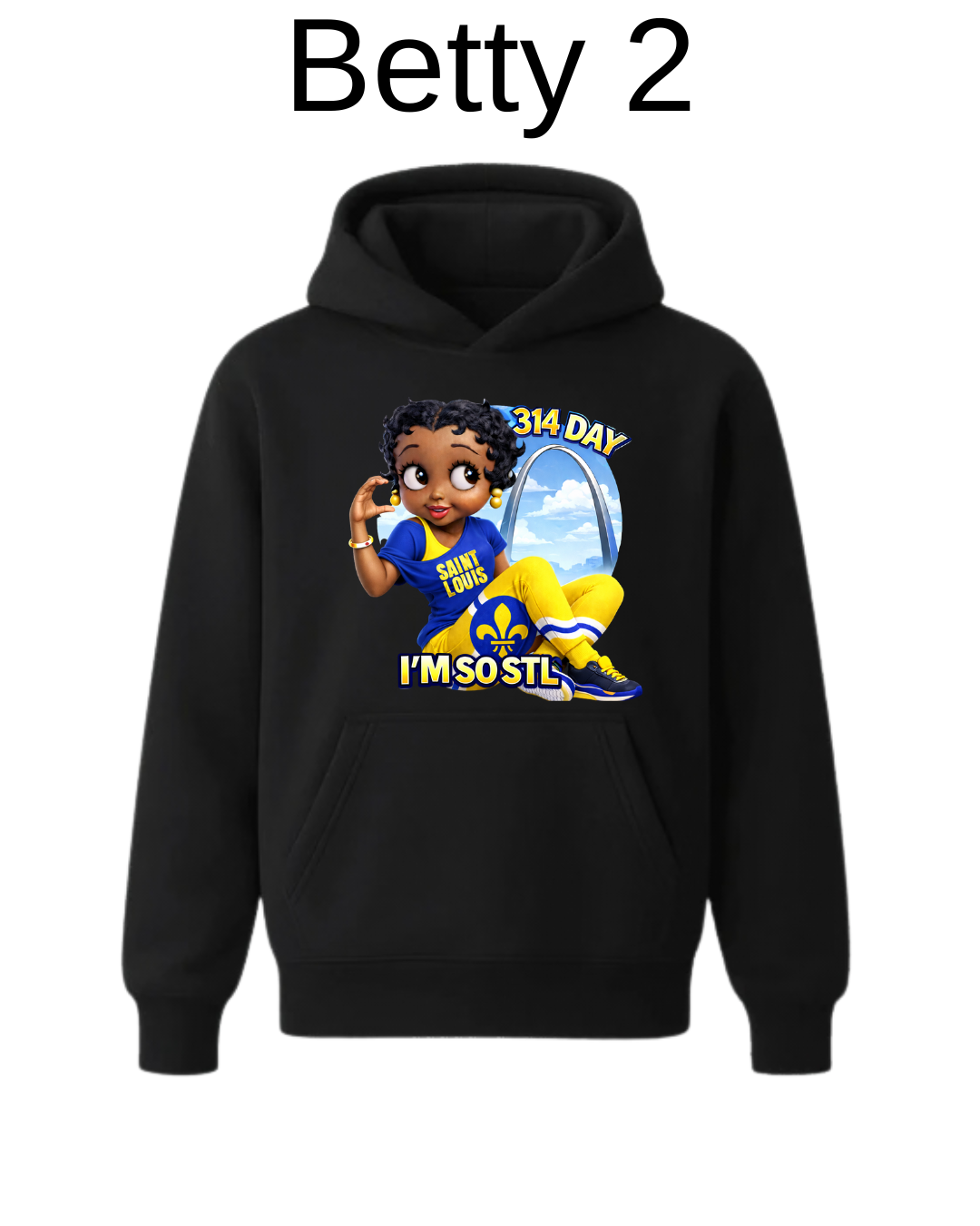 314 day Betty Bop Gang Sign Graphic Hoodie Limted Editon
