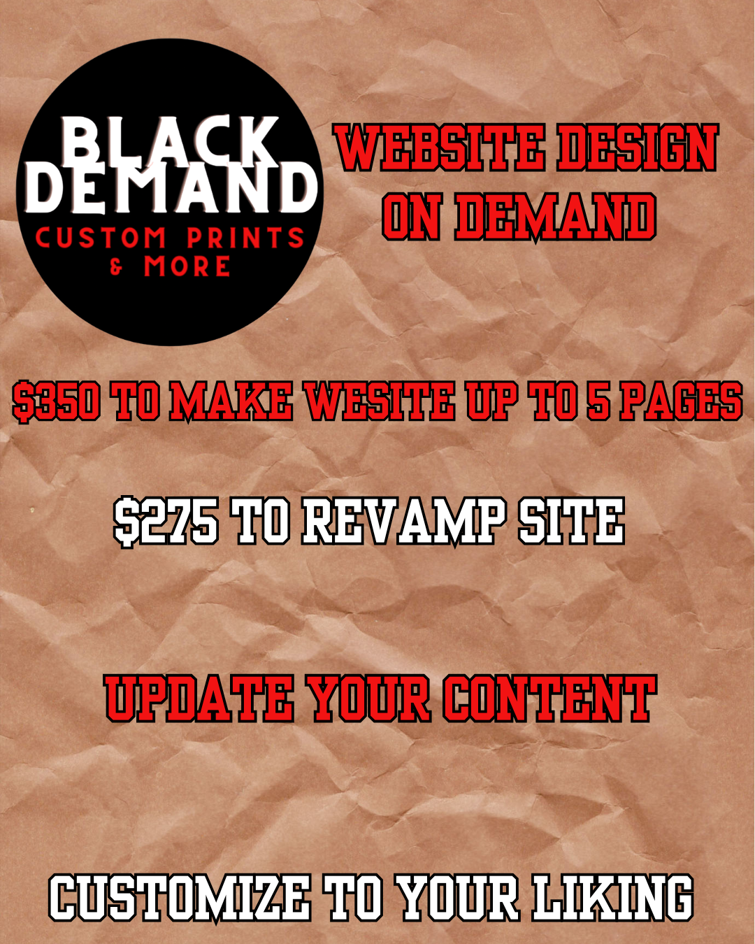 Create My Website On Demand