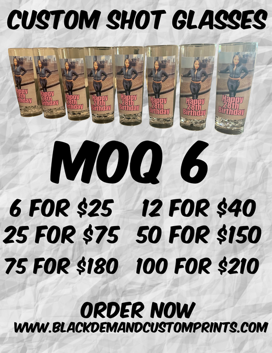 Custom Shot Glass On Demand